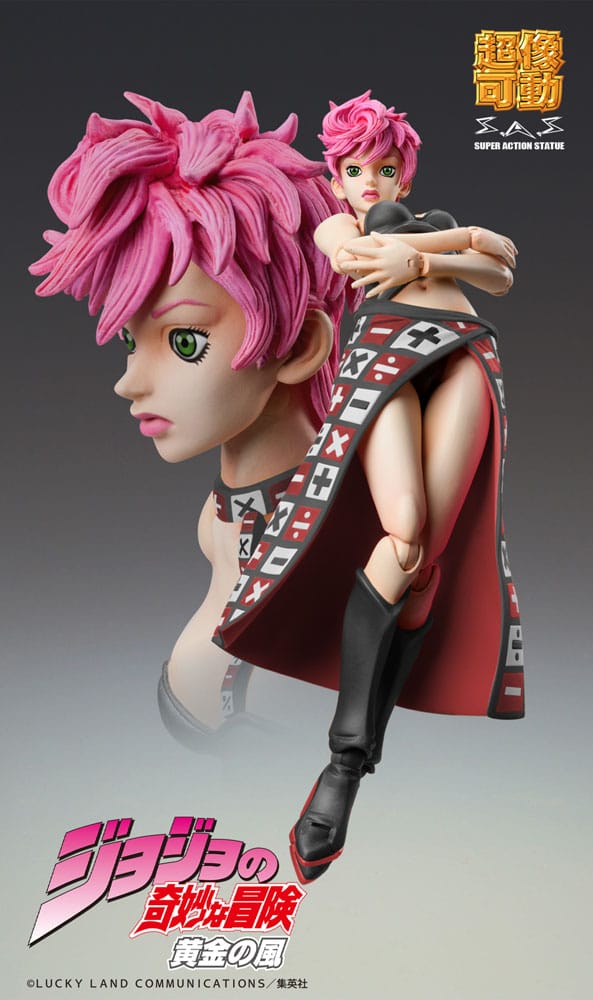 JoJo's Bizarre Adventure Part 5 Super Action Action Figure Chozokado Trish Una Black Ver. 15 cm