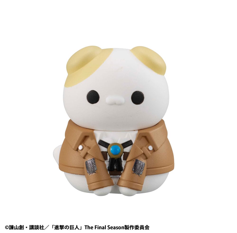 Attack on Titan Mega Cat Project Attack on Tinyan Trading Figures Gathering Scout Regiment danyan! 3 cm Assortment (8)