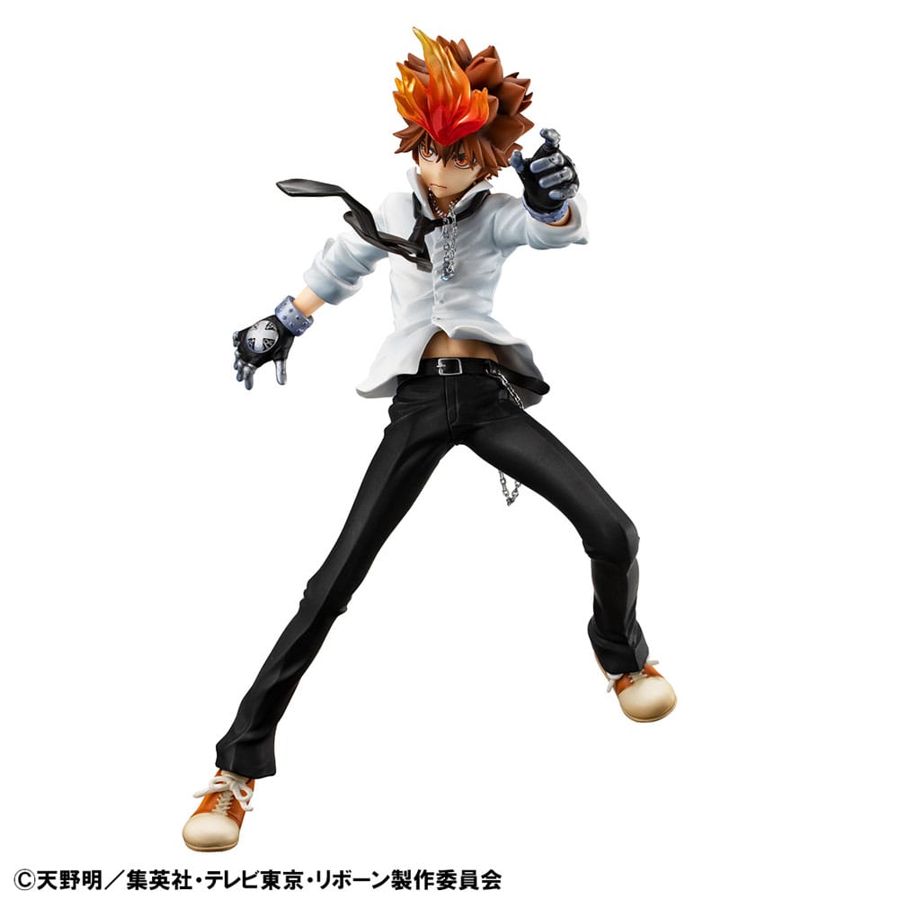 Katekyo Hitman Reborn! G.E.M. Series PVC Statue Tsunayoshi Sawada & Kyoya Hibari & Reborn Set 21 cm
