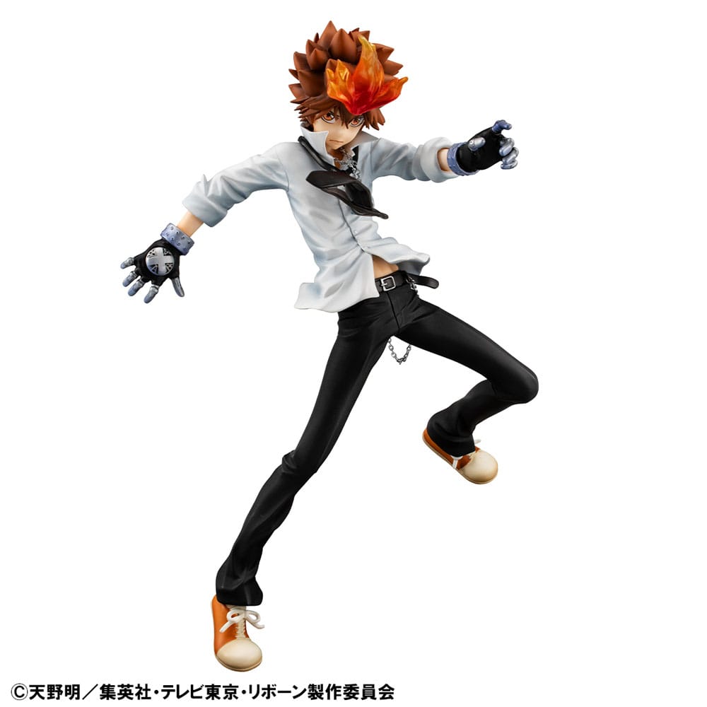 Katekyo Hitman Reborn! G.E.M. Series PVC Statue Tsunayoshi Sawada & Kyoya Hibari & Reborn Set 21 cm