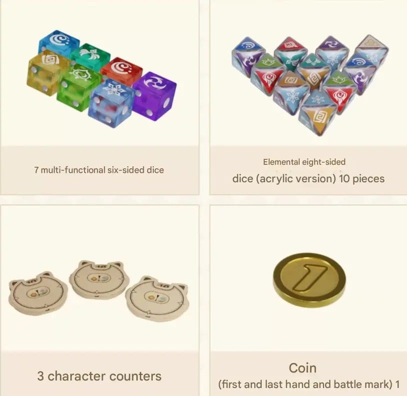 Genshin Impact Trading Card Game - Accessory & Dice Set *Chinese Version*