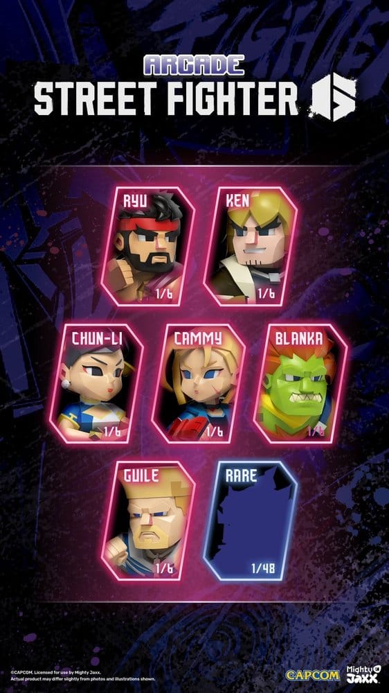 Arcade: Capcom Street Fighter Series 4 inch Vinyl Figure Blind Box Display (6)