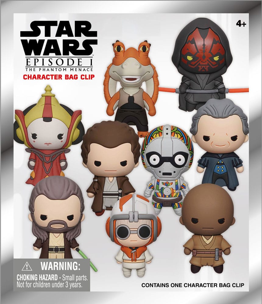 Star Wars 3D PVC Bag Clips The Phantom Menace Display (24)