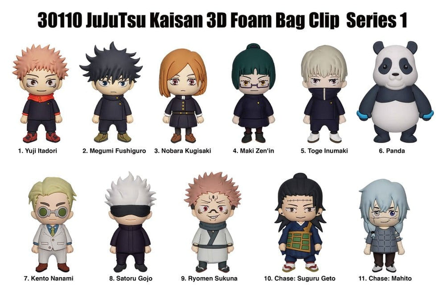 Jujutsu Kaisen 3D Foam Bag Clips Serie 1 Display (24)