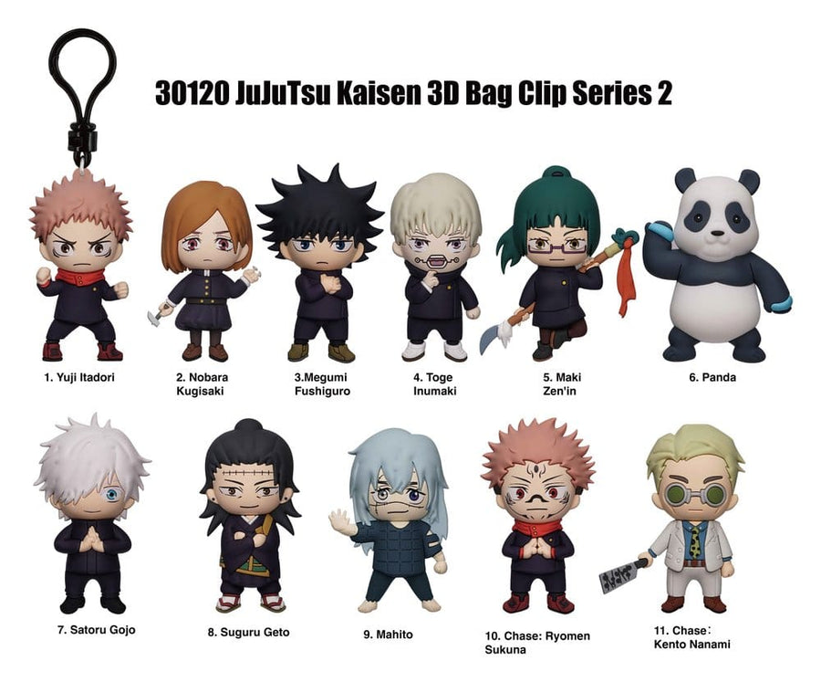Jujutsu Kaisen 3D PVC Bag Clips Series 2 Display (24)