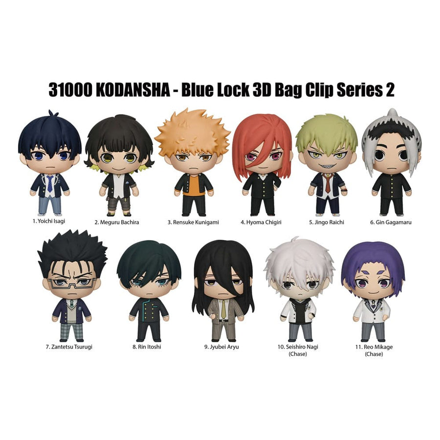 Blue Lock 3D Foam Bag Clips Series 2 Display (24)