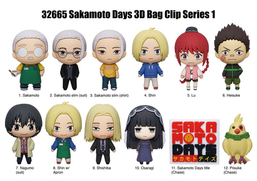 Sakamoto Days 3D PVC Bag Clips Series 1 Display (24)