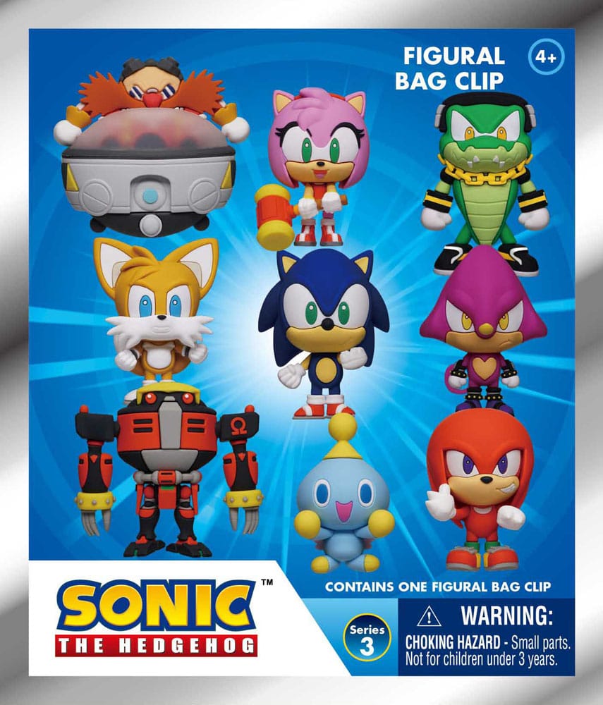 Sonic - The Hedgehog 3D PVC Bag Clips Series 3 Display (24)