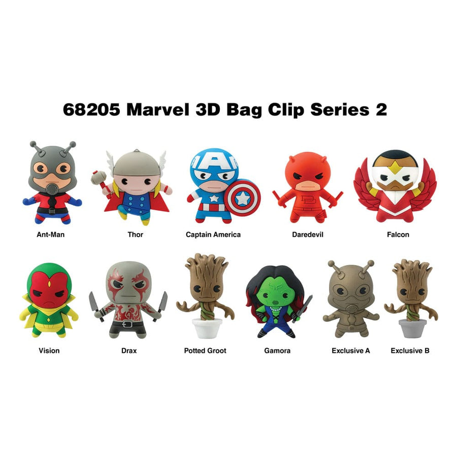 Marvel 3D PVC Bag Clips Series 2 Display (24)