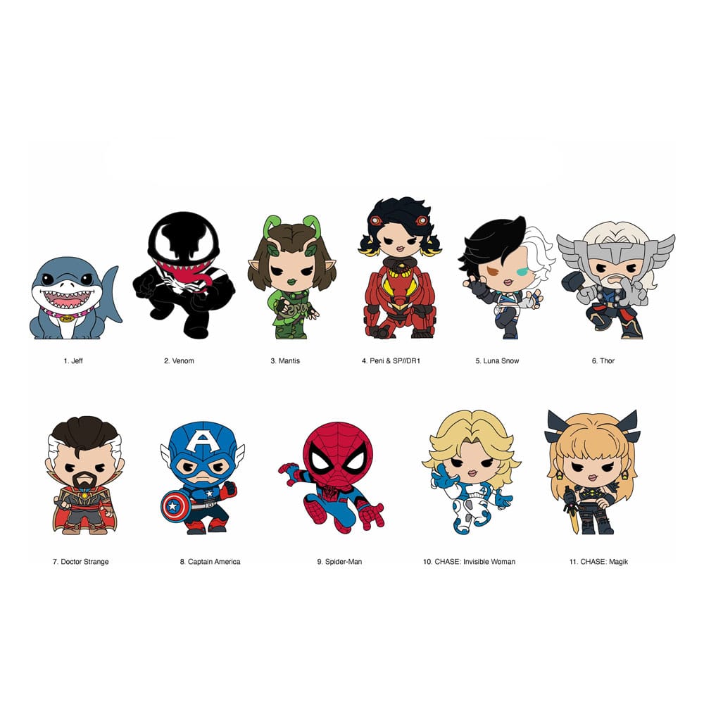 Marvel Rivals 3D Foam Bag Clips Series 16 Display (24)
