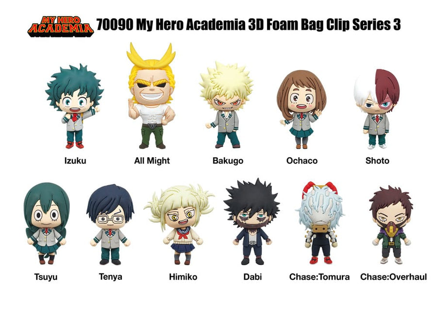 My Hero Academia 3D PVC Bag Clips Series 3 Display (24)