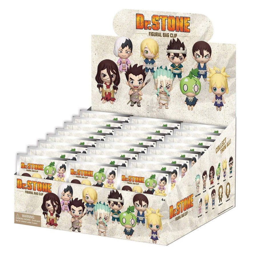 Dr. Stone 3D PVC Bag Clips Series 1 Display (24)