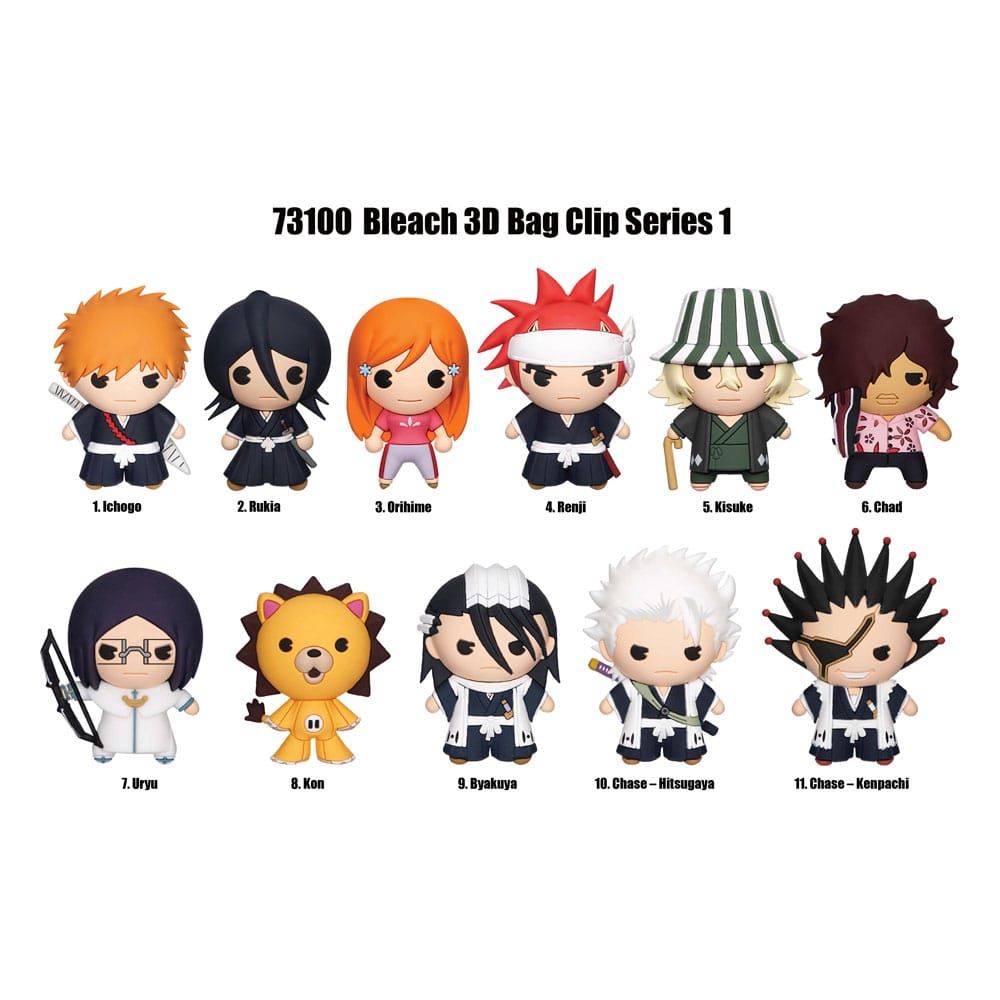 Bleach 3D PVC Bag Clips Series 1 Display (24)