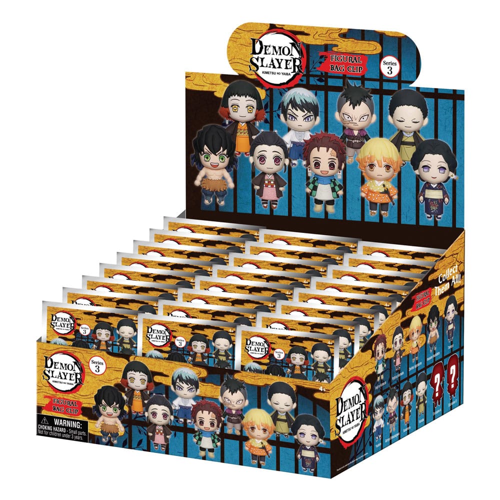 Demon Slayer: Kimetsu no Yaiba 3D PVC Bag Clips Series 3 Display (24)
