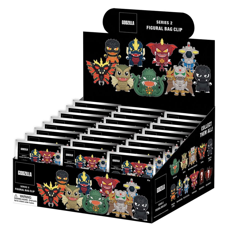 Godzilla 3D PVC Bag Clips Series 2 Display (24)
