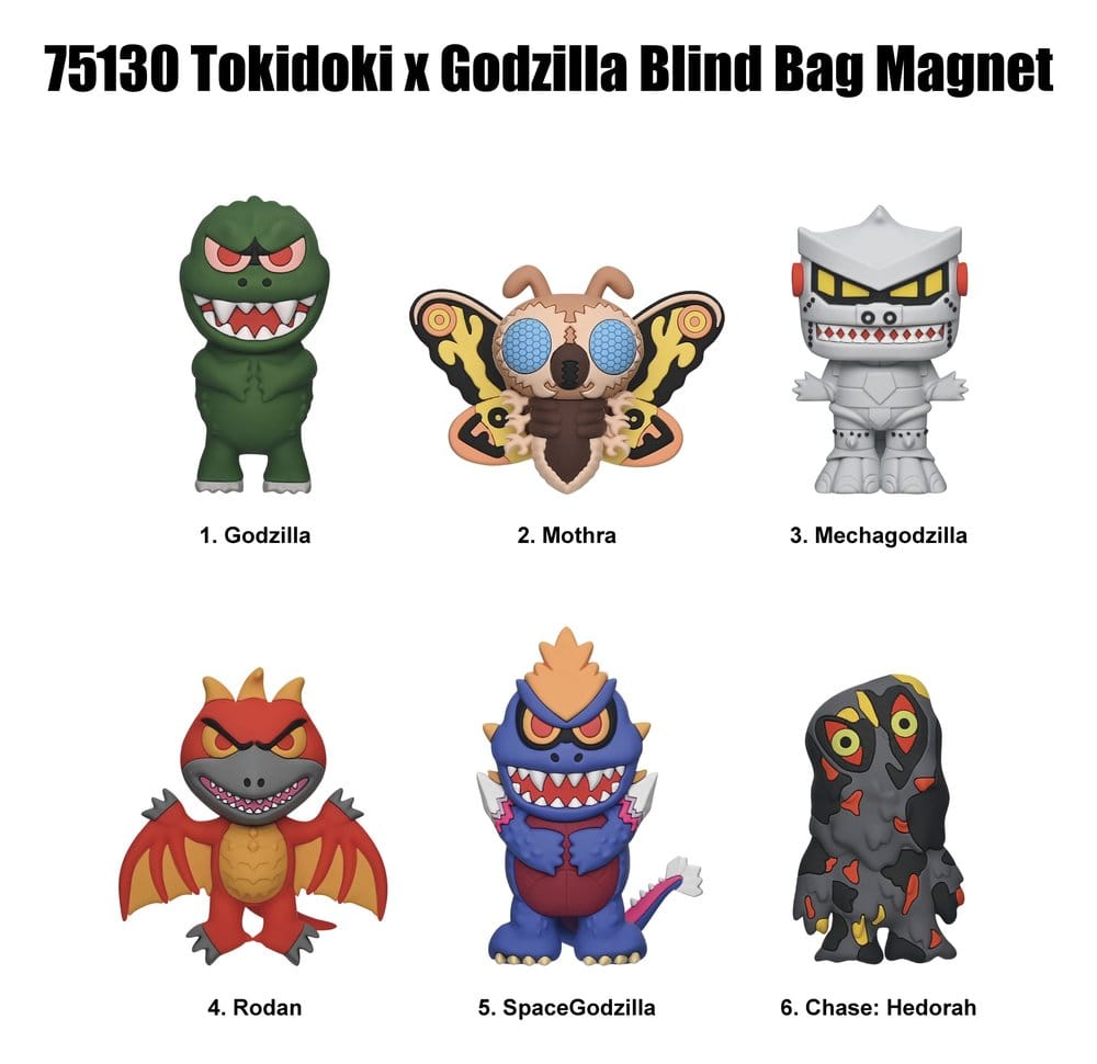 Tokidoki x Godzilla Magnets Blind Pack Serie 1 Display (12)
