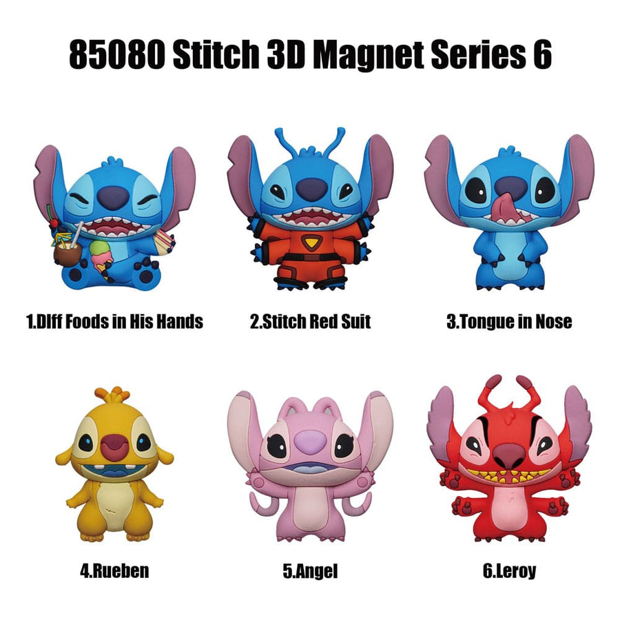 Lilo & Stitch Magnets blind pack Stitch Series 6 Display (12)