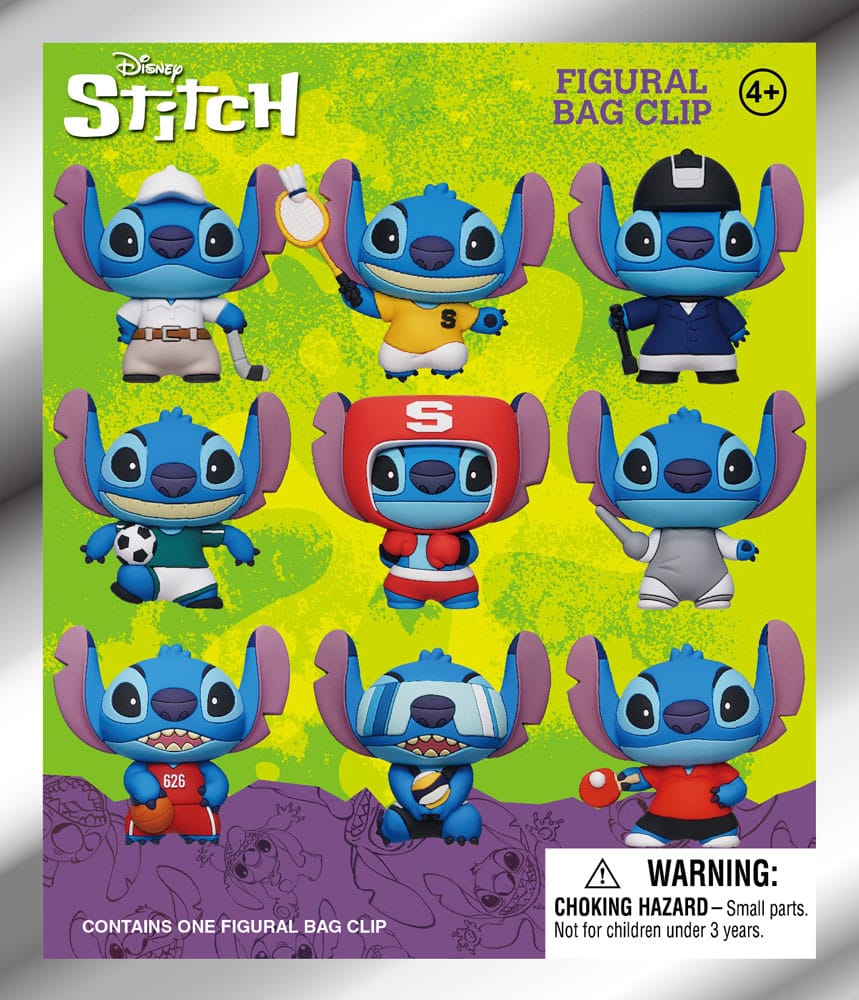 Lilo & Stitch 3D PVC Bag Clips Series 1 Sport Display (24)