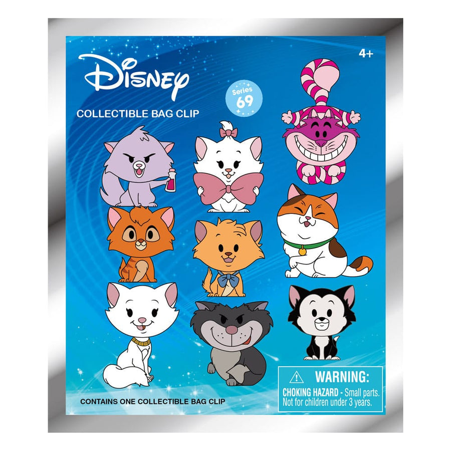Disney Cats 3D Foam Bag Clips Series 69 Display (24)