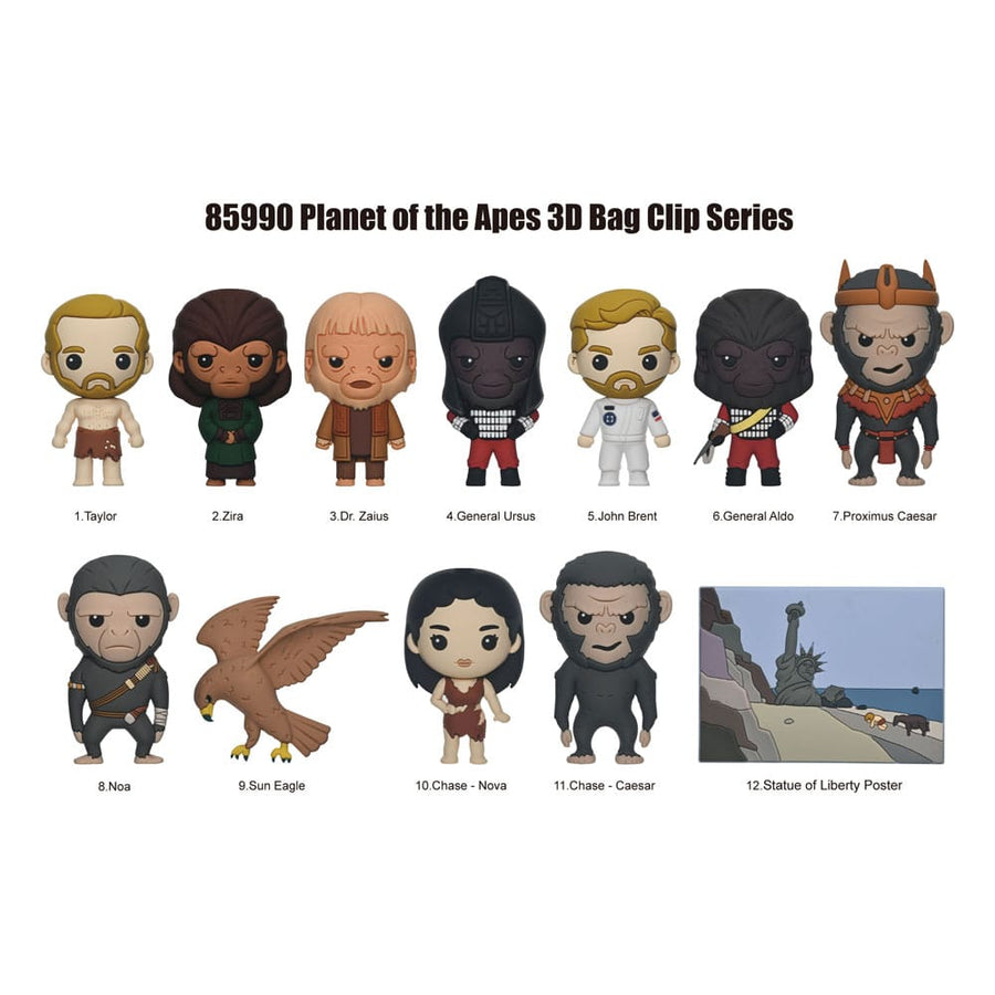 Planet of the Apes 3D Foam Bag Clips Series 1 Display (24)