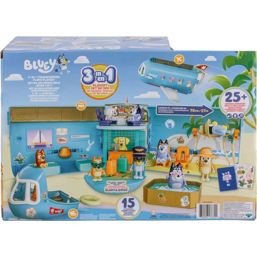 Bluey Mini Figure Playset Bluey Holiday 3in1 Set