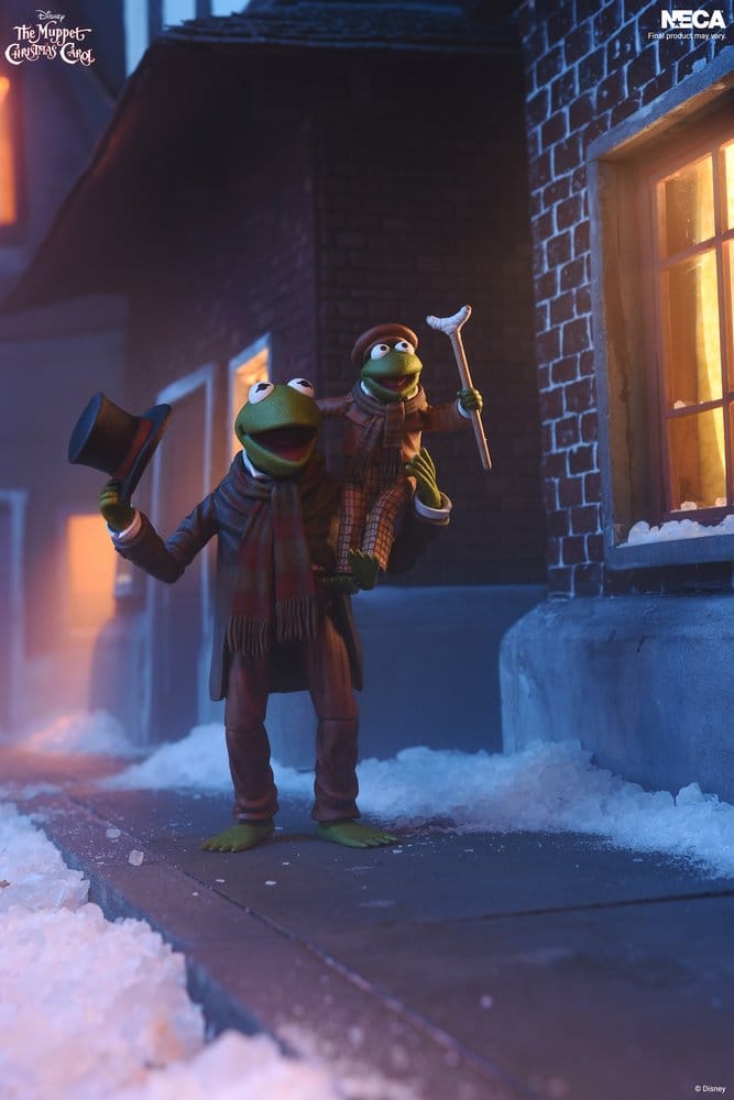 The Muppet Christmas Carol Ultimate Action Figures 2-Pack Kermit as Bob Cratchit & Robin as Tiny Tim 18 cm