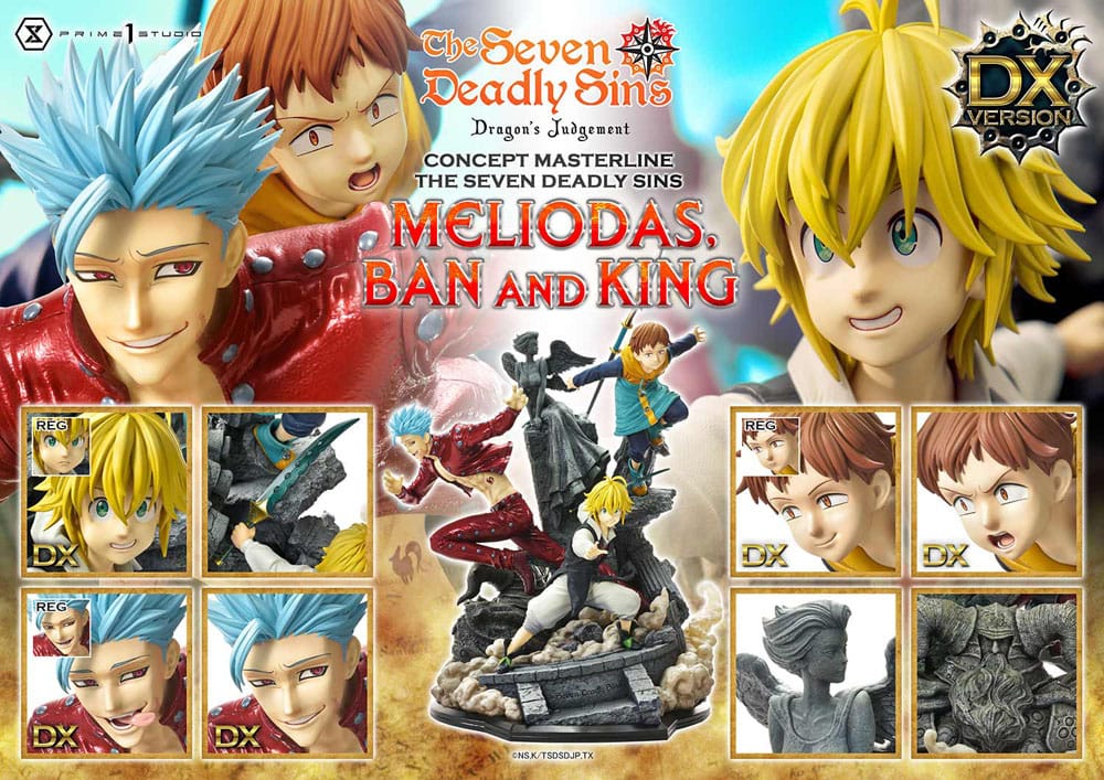 Meliodas, Ban and King (Seven Deadly Sins) Concept Masterline Series Deluxe Bonus Version