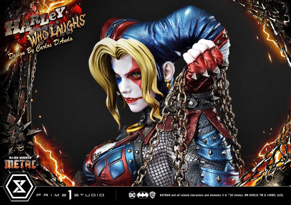 DC Comics - Dark Nights: Metal Museum Masterline Series Statue 1/3 - Harley Quinn Who Laughs Concept Design by Caelos D`anda Deluxe Version