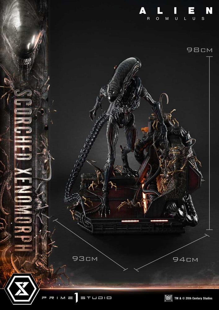 Alien: Romulus Museum Masterline XL Statue 1/3 Scorched Xenomorph Deluxe Version 98 cm