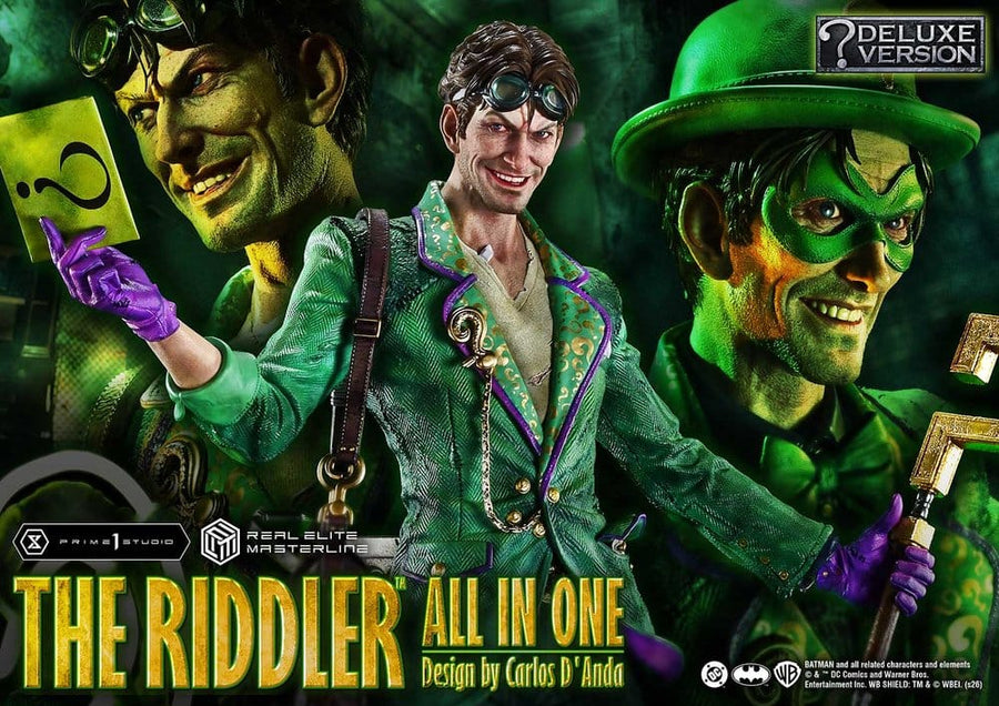 DC Comics Real Elite Masterline Series Statue 1/3 The Riddler All In One (Design by Carlos D'Anda) DX Bonus Version 74 cm