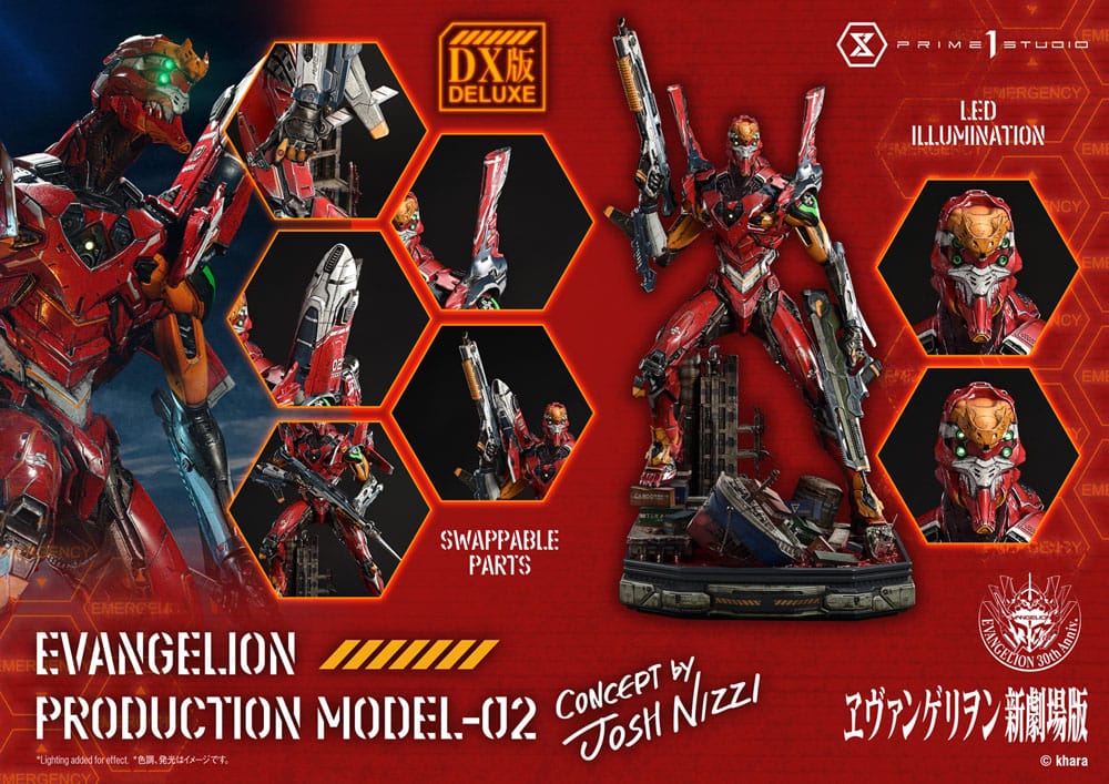 Rebuild of Evangelion Ultimate Diorama Masterline Series Statue Evangelion Production Model-02 (Concept By Josh Nizzi) Deluxe Version 73 cm