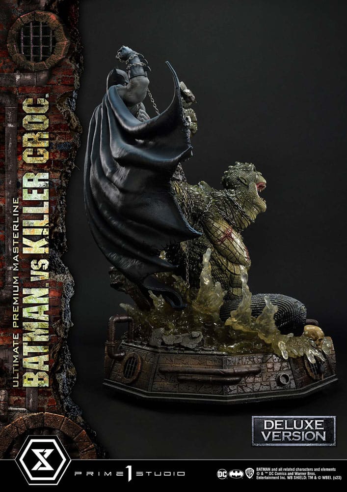 DC Comics - Batman Ultimate Premium Masterline Series Statue - Batman Versus Killer Croc Deluxe Bonus Version
