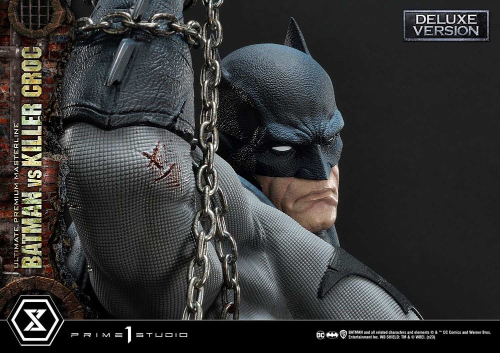 DC Comics - Batman Ultimate Premium Masterline Series Statue - Batman Versus Killer Croc Deluxe Bonus Version