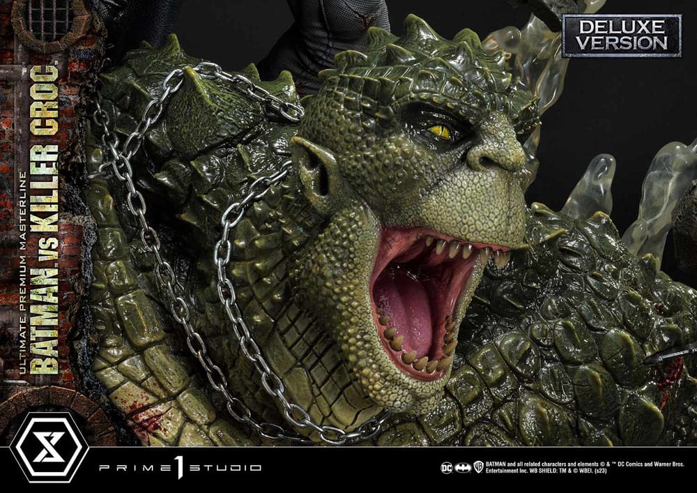 DC Comics - Batman Ultimate Premium Masterline Series Statue - Batman Versus Killer Croc Deluxe Bonus Version