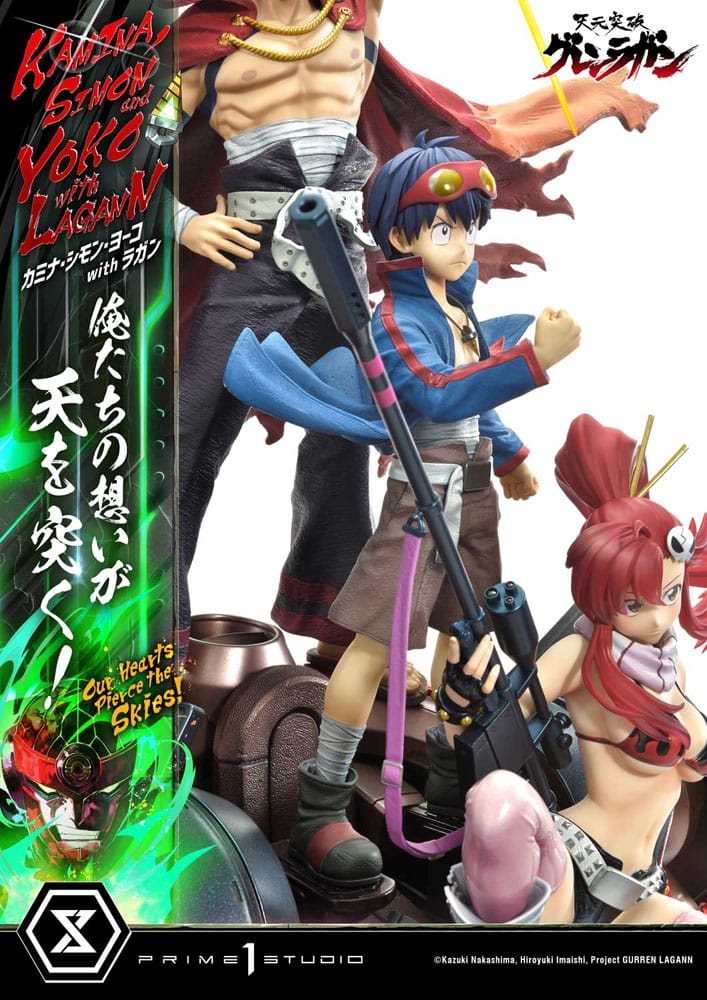Gurren Lagann Ultimate Premium Masterline Series Statue 1/4 Kamina, Simon & Yoko with Lagann 97 cm