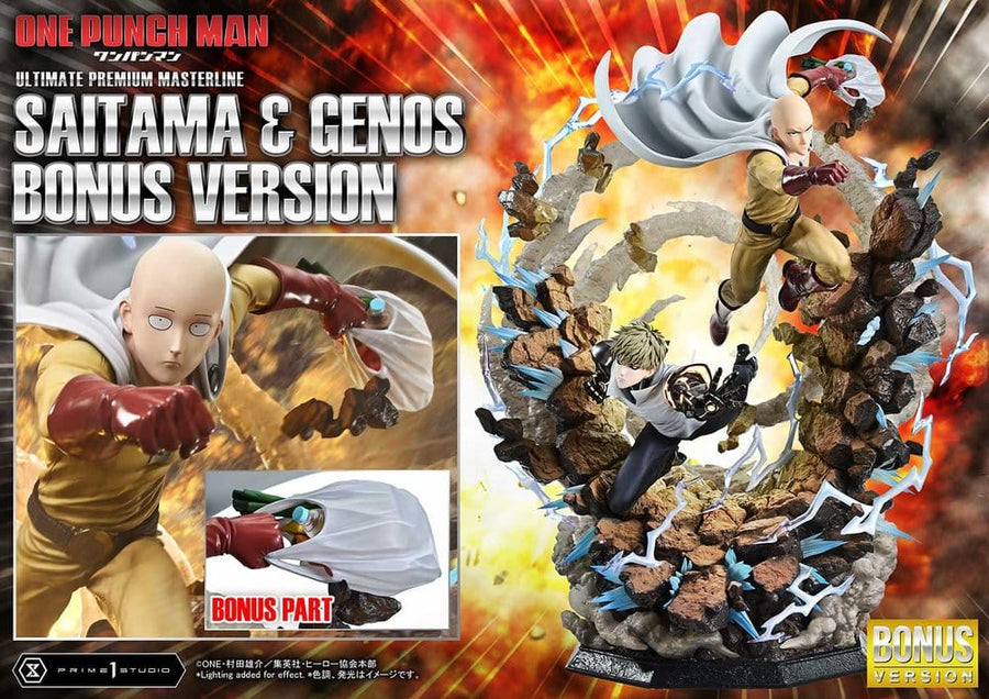 One-Punch Man Premium Masterline Series Statue 1/4 Saitama & Genos DX Bonus Version 73 cm