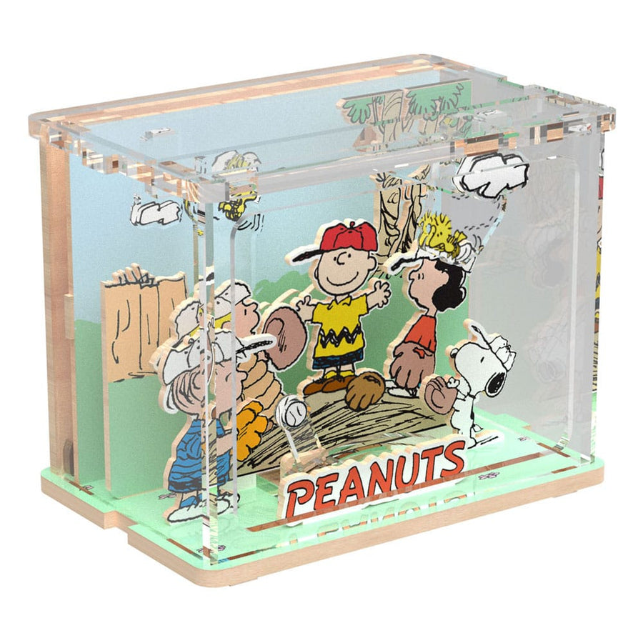 Peanuts Puremind DIY Construction Mini Scene Baseball Time