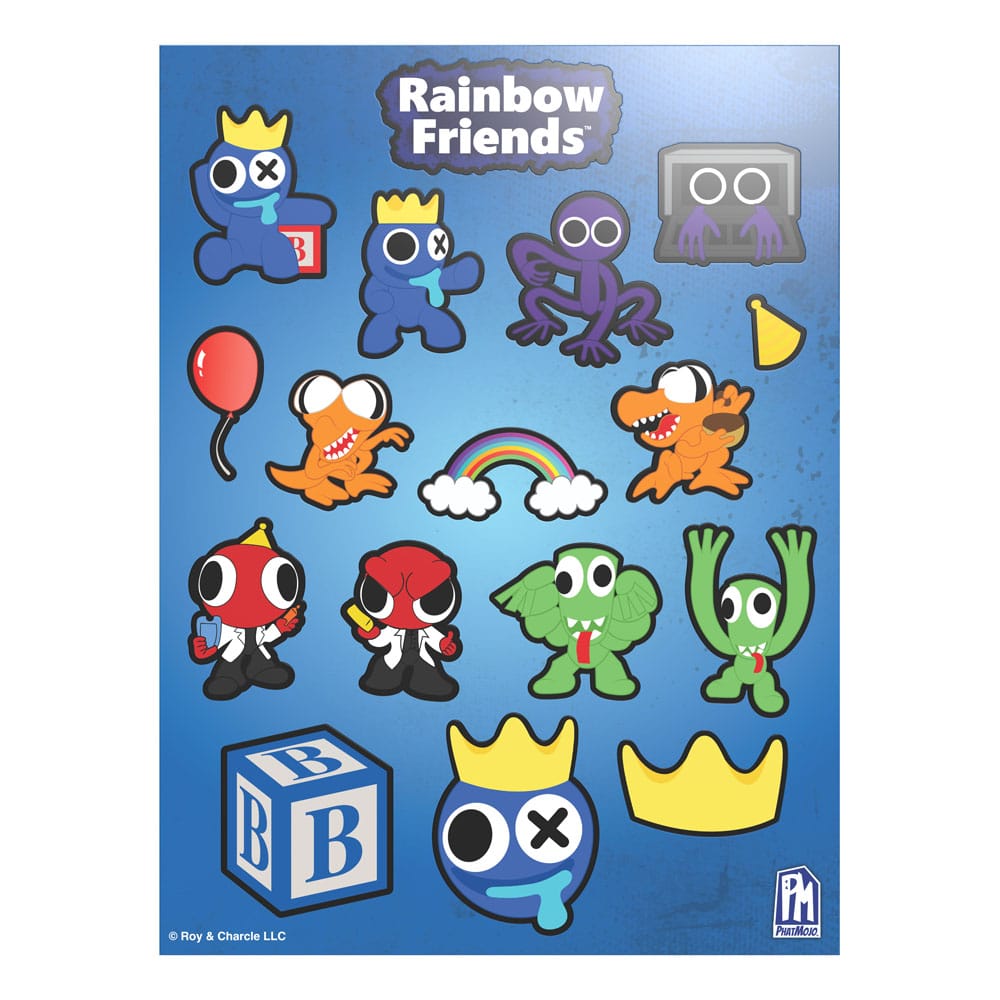 Rainbow Friends Head Bundle Blue Metallic
