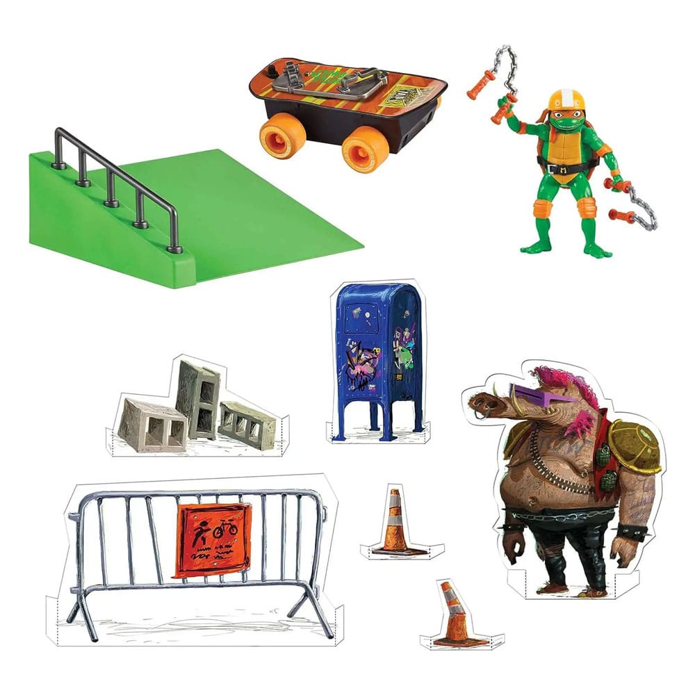 Teenage Mutant Ninja Turtles: Mutant Mayhem Build N' Shred Skatepark Assortment (8)