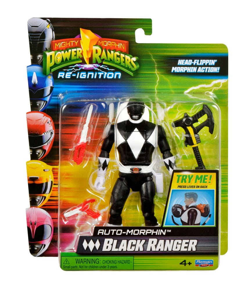 Mighty Morphin Power Rangers Action Figure Auto-Morphin Black Ranger 12 cm