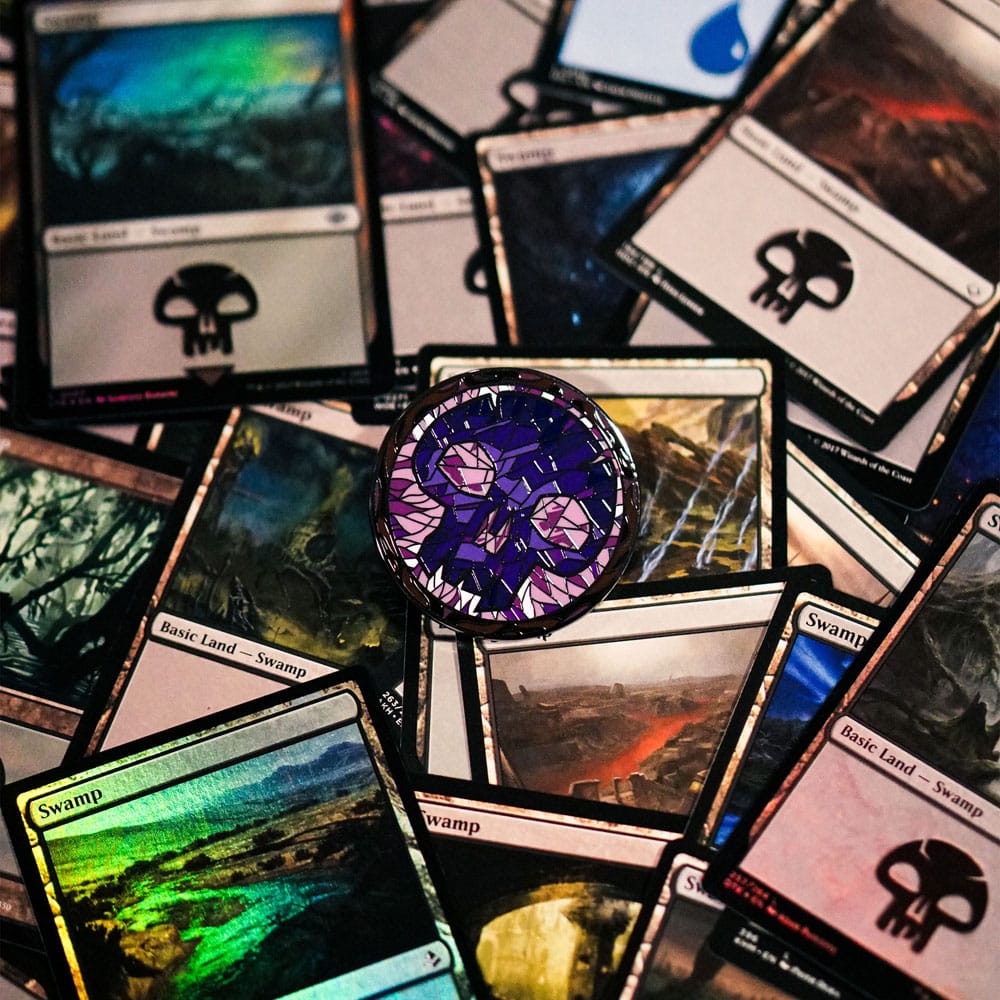 Magic: The Gathering Pins Blind Box Mystery Stained Glass Lands Assortment (10)