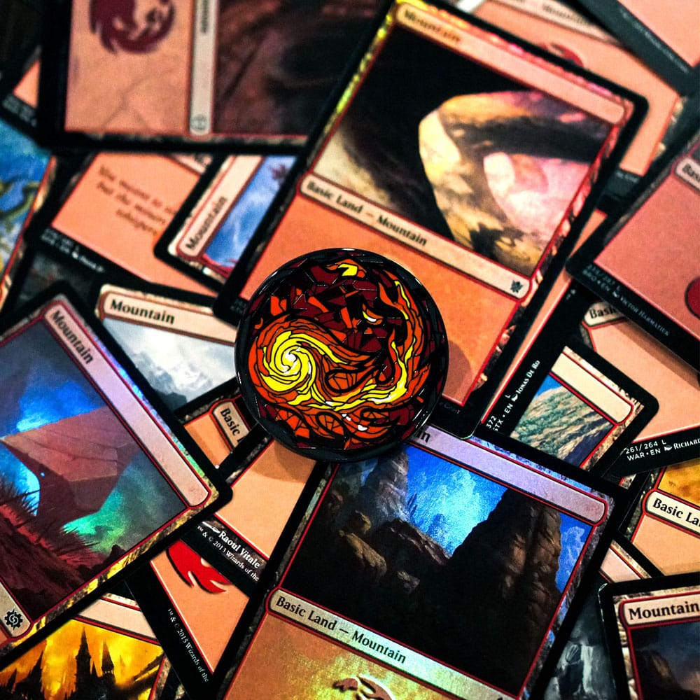 Magic: The Gathering Pins Blind Box Mystery Stained Glass Lands Assortment (10)