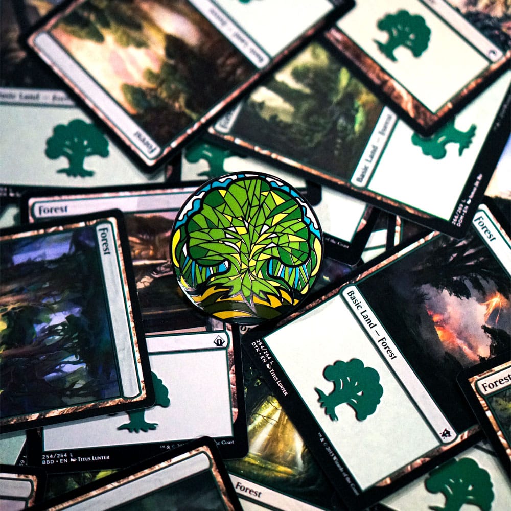 Magic: The Gathering Pins Blind Box Mystery Stained Glass Lands Assortment (10)