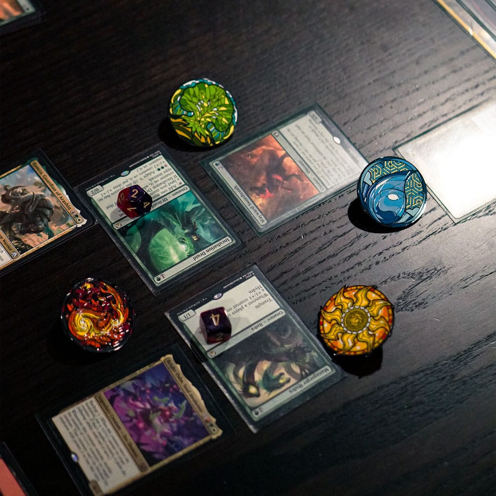 Magic: The Gathering Pins Blind Box Mystery Stained Glass Lands Assortment (10)