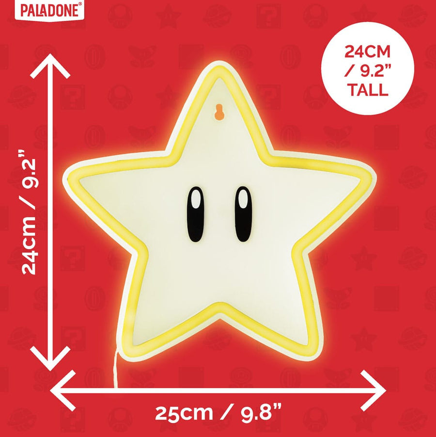 Super Mario LED Wall Lamp Light Super Star Neon