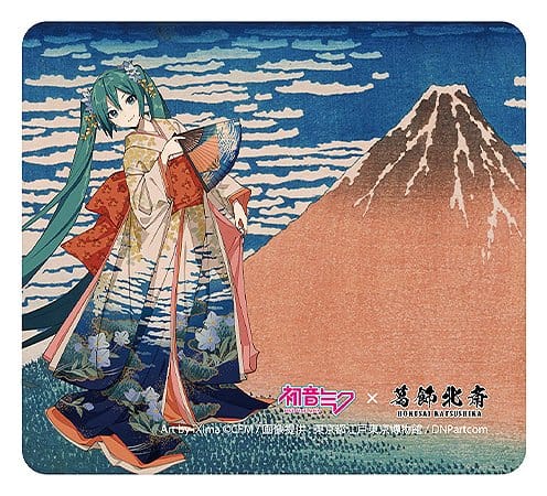 Hatsune Miku x Katsushika Hokusai iXima Mousepad The Great Wave off Kanagawa/Fine Wind, Clear Morning