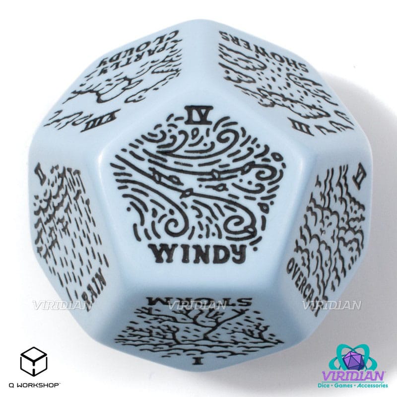 Viridian Jumbo Dice Weather Generator Die D12 Blue