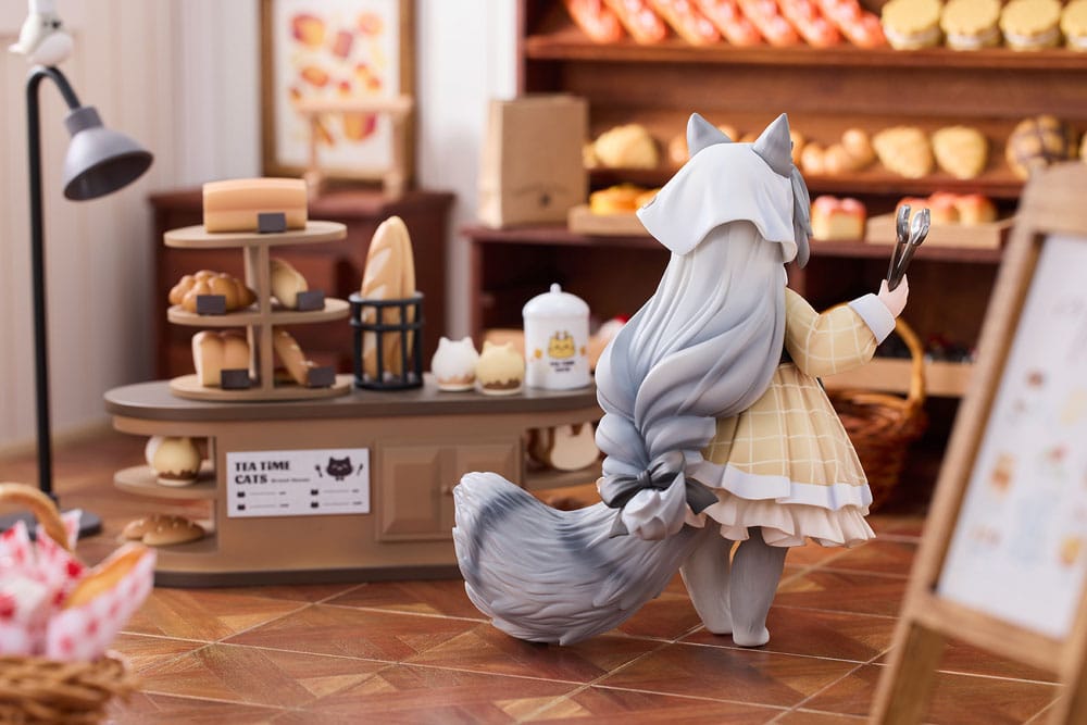 Decorated Life Collection PVC Statue Tea Time Cats - Cat Town Bakery Staff & Customer Set 12 cm