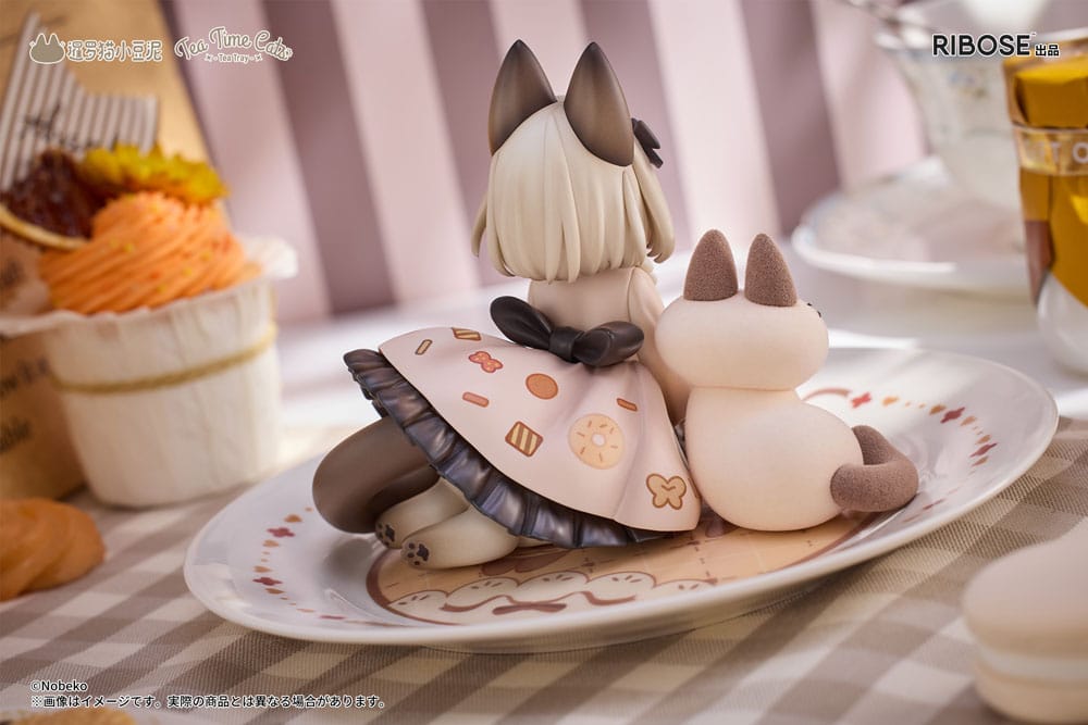 Decorated Life Collection PVC Statue Tea Time Cats x Siamese Cat Azuki-san Friendship Collaboration Exclusive Set 18 cm