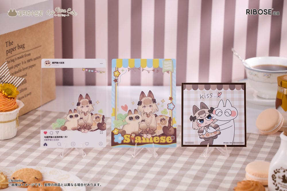 Decorated Life Collection PVC Statue Tea Time Cats x Siamese Cat Azuki-san Friendship Collaboration Exclusive Set 18 cm